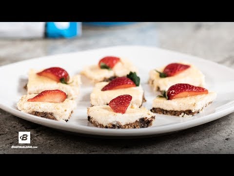 Strawberry Protein Cheesecake Bites | Healthy Dessert