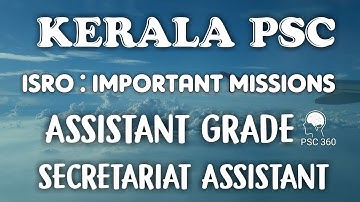 Kerala PSC || ISRO : IMPORTANT MISSIONS