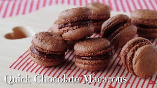 Quick Chocolate Macarons Recipe (NO Macaronnage NO Drying) | OCHIKERON | Create Eat Happy :)