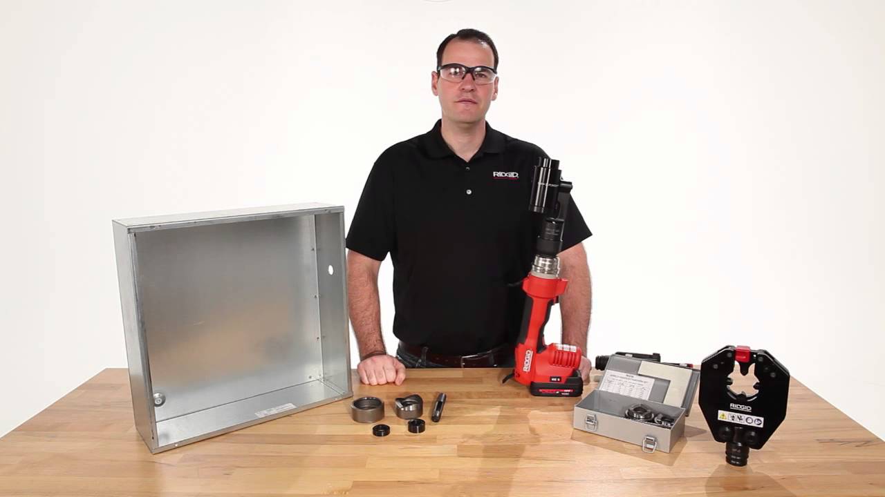 How To Use The RIDGID® RE 6 Electrical Tool Punching Capabilities YouTube