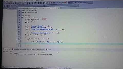 Pemrograman Penjumlahan 3 x 3 Menggunakan Array Multidimensi