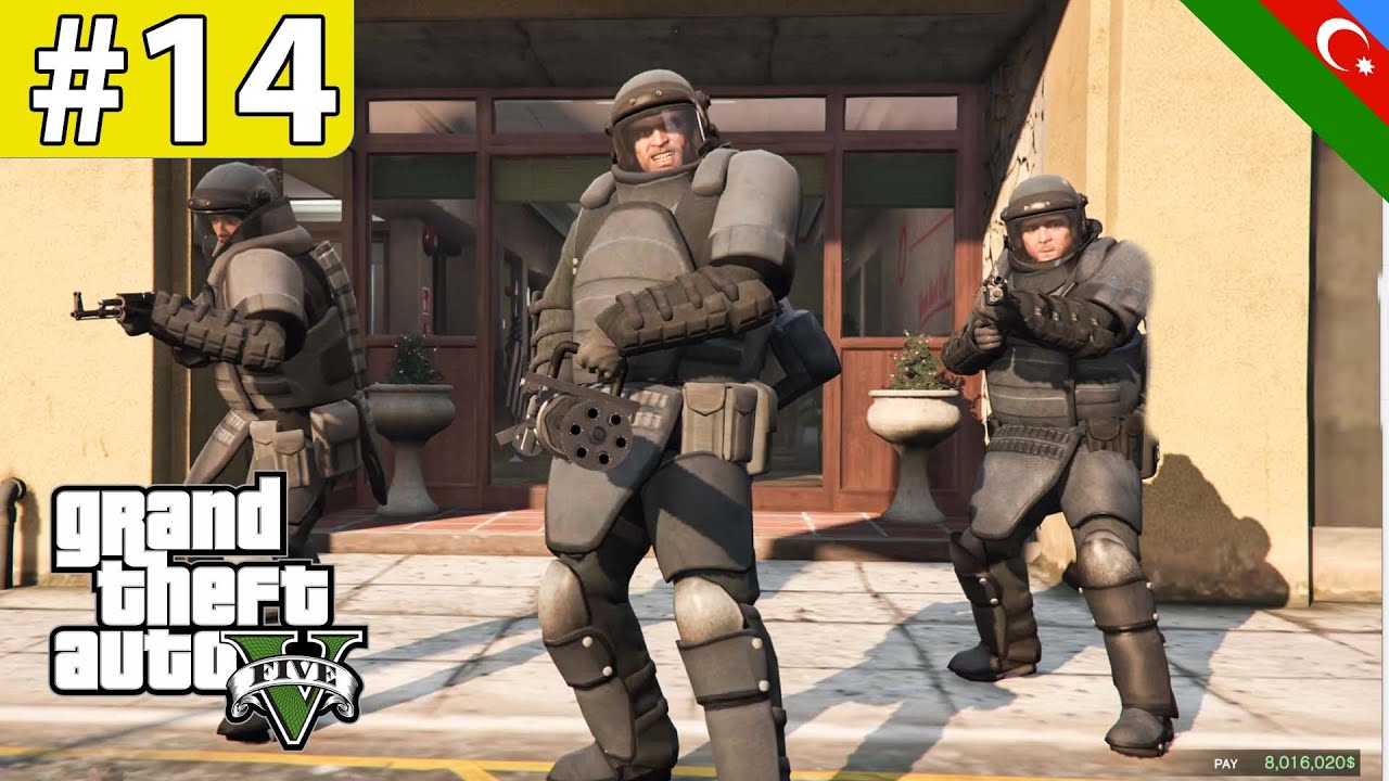 BANK SOYDUQ, ƏSGƏRLƏRLƏ ATIŞDIQ - GTA 5 HEKAYƏSİ AZƏRBAYCANCA | 14.BÖLÜM