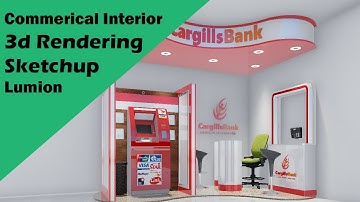 LUMION 11 REALISTIC RENDER BANK ATM SKETCH UP