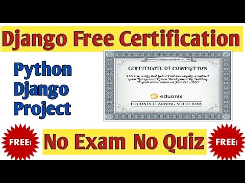 Django Free Certification|Python Django with project free course|django