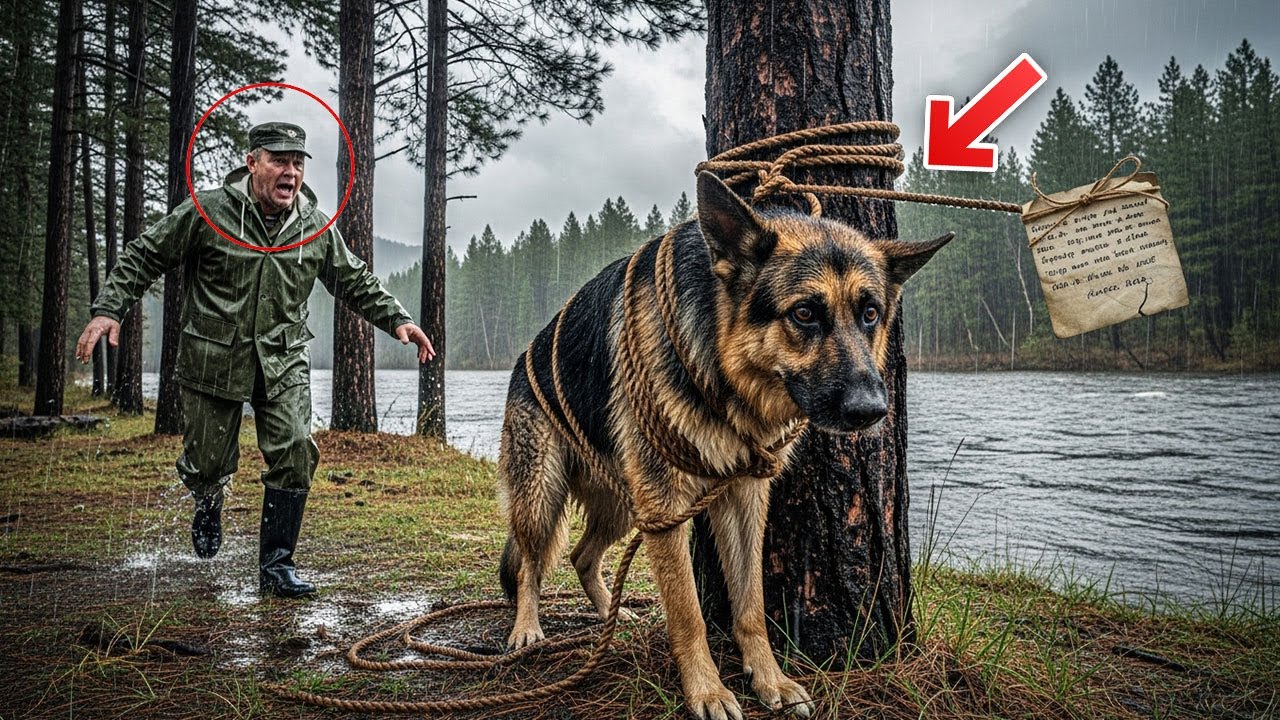 Veteran mit PTBS findet gefesselten Hund am Bach mit Notiz – was darauf stand, erschütterte ihn