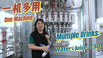 Three Filling Solutions: Water/Juice/CSD, Switch Between beverage production with Just One Machine?