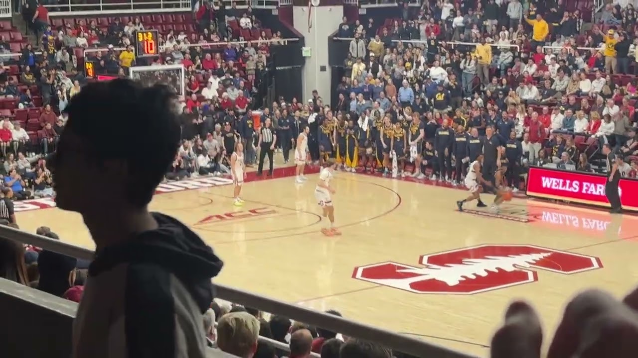 Rivalry Day: CAL Golden Bears @ Stanford Cardinal Men's College Basketball, last minute of the game.