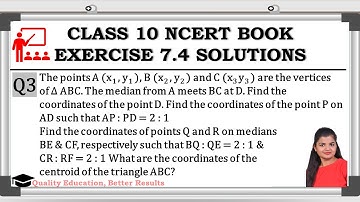 Exercise 7.4 Question 3 Class 10 Coordinate Geometry | CBSE | NCERT Exemplar BOOK  @MathsTeacher
