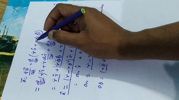 Velocity and acceleration of a particle in plane polar coordinates.