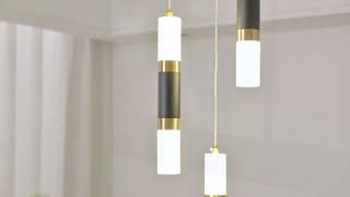 Modern Pendant Light Kitchen Island Dimmable LED Modern Black Gold Mini Pendant Light Bedroom Beds