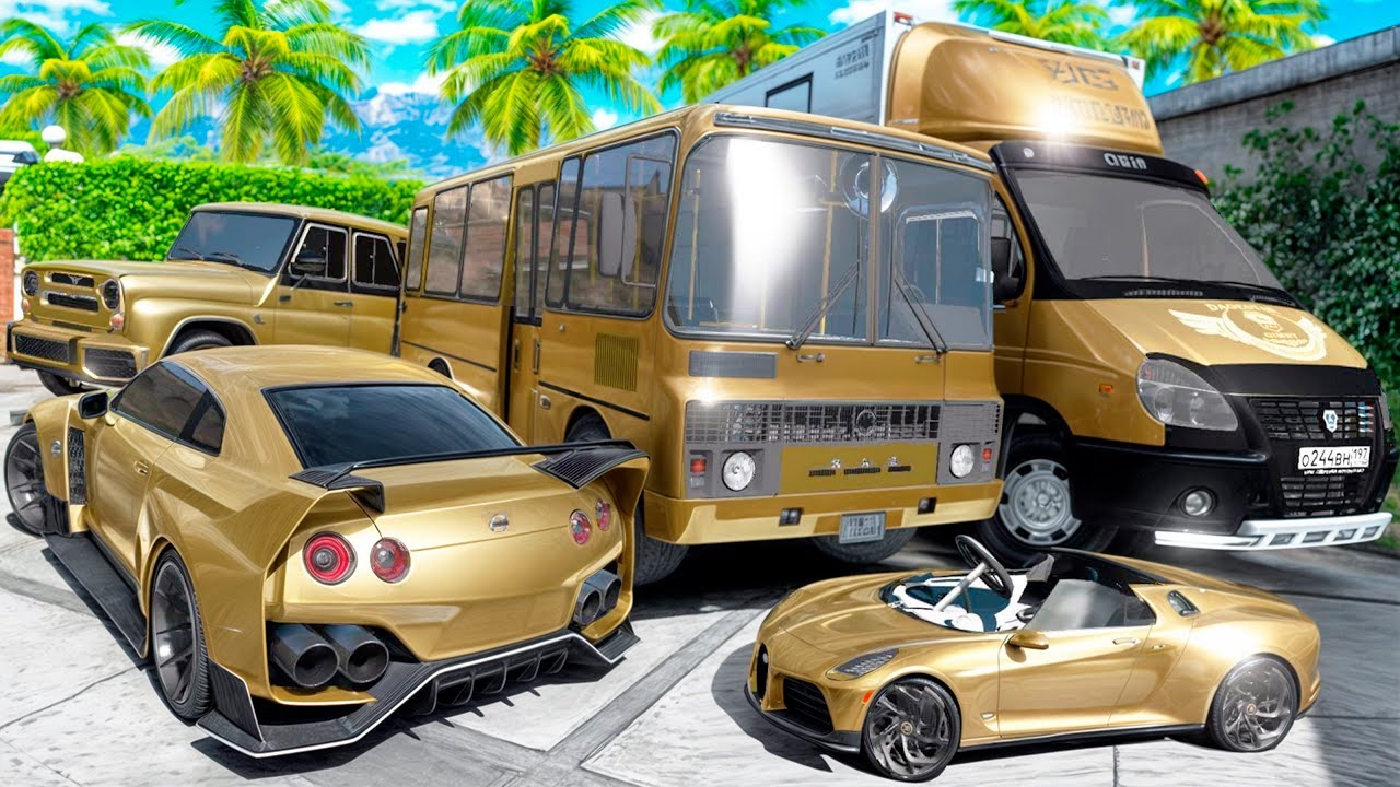 УГНАЛ КУЧУ ЗОЛОТЫХ ЧИТ ТАЧЕК В GTA 5! БИТВА ВОРОВ В ГТА 5 ОНЛАЙН!