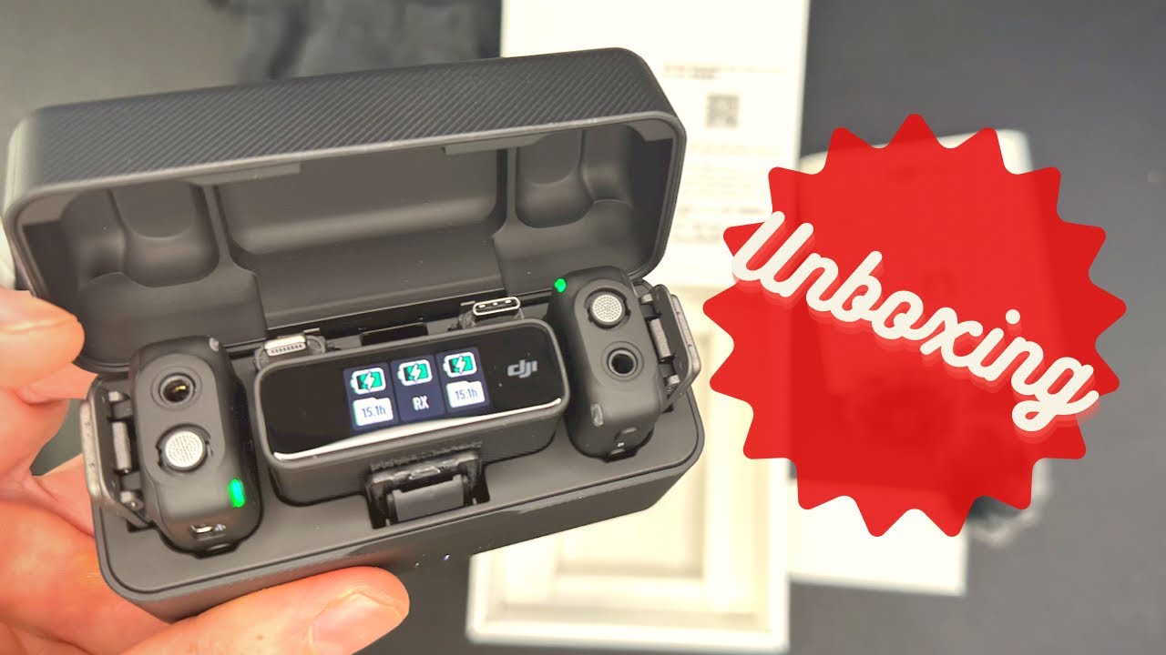 Unboxing the DJI Mic (2 TX + 1 RX + Charging Case), Wireless Lavalier Microphone