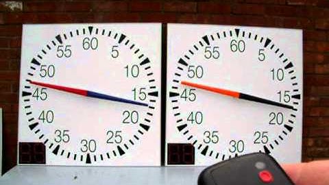 Swimming Pool Pace Clocks - Two synced and in remote control