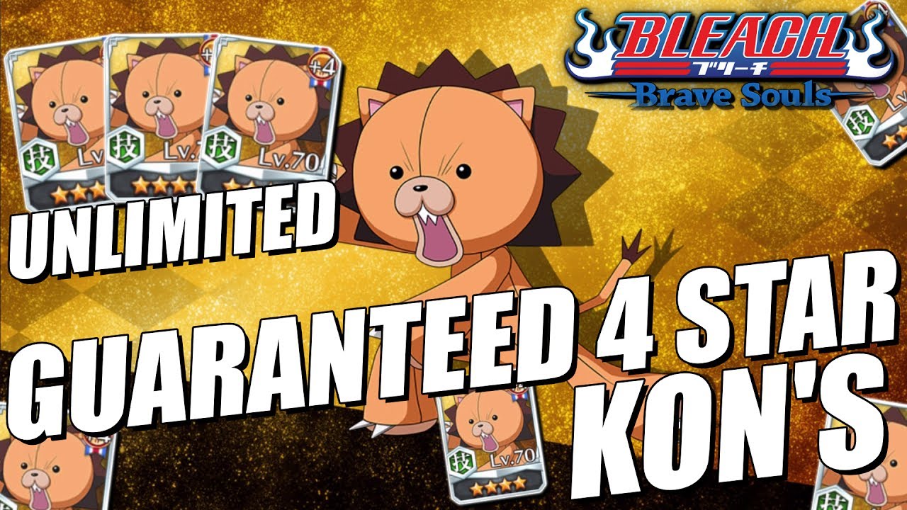 Bleach Brave Souls GUARANTEED 4 STAR KON DROPS in KON'S BONANZA YouTube