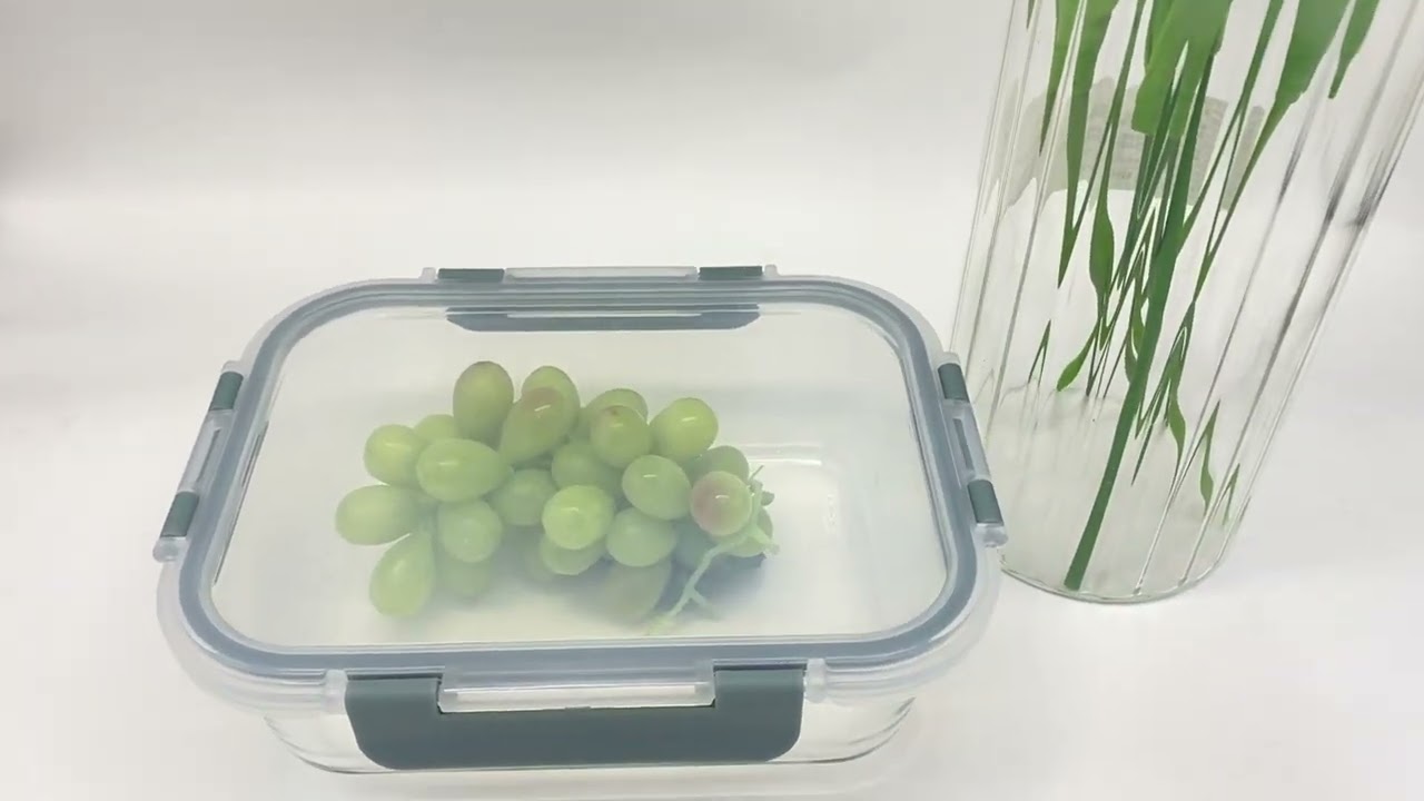 ConSing Removable Lock Glass Container Box