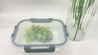ConSing Removable Lock Glass Container Box