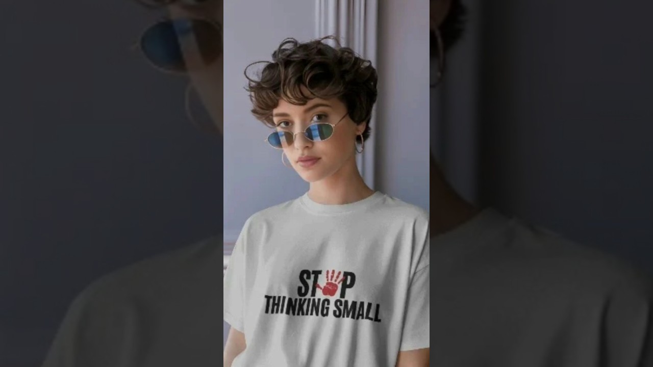 Stop Thinking Small Regular Fit T-shirt #Tee #Fashionista #USAStyle #UKStreetwear #MotivationFit