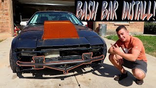 Installing a Street Faction BASH BAR on our V8 RX7!