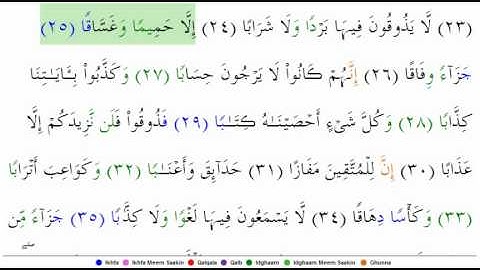 78 Surat Al-Naba (Arabic: سورة النبأ‎) (The Tidings, The Announcement)