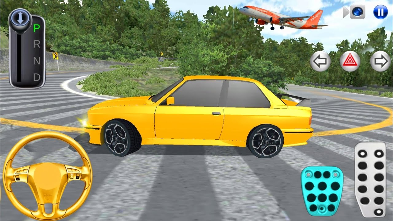 Realistic Yellow BMW Narrow Mountain Road - 3D Driving Class Android Games 2026 