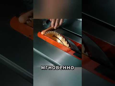 Что происходит, когда палец касается современной циркулярной пилы? Демонстрация системы безопасности