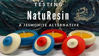 Testing NatuResin - A Jesmonite Alternative - Colourful Candle Vessels.
