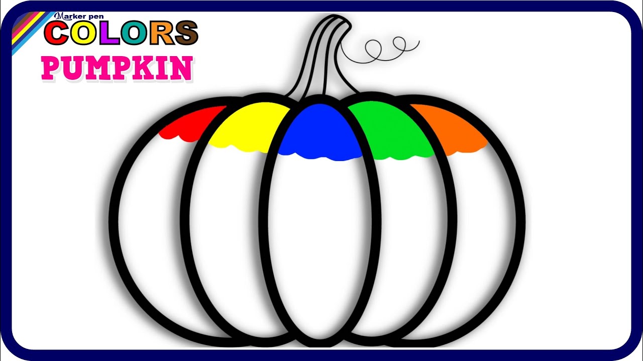 ( Vegetables ) Pumpkin Drawing and  Rainbow Coloring | KLC Kids Table
