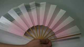 舞扇子（白竹）腰ボカシ銀カスミ・ピンクのご紹介