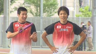 桐生「ＪＡＰＡＮ」に興奮 陸上男子短距離が練習公開