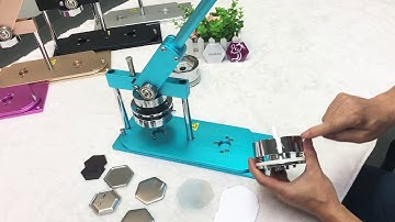 ChiButtons How to make a 58*65 Hexagon Pin Badge and Rubber Magnet Button