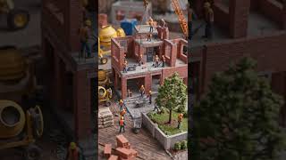 "Tiny Workers Building a Dream Home 🏠😲"#tranding #viral #4k #creative #shots