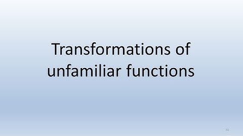 4.6 Transformations of unfamiliar graphs