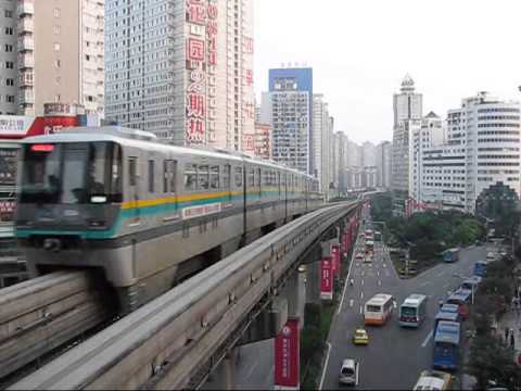 重慶軌道交通（重慶モノレール）2号線　楊家坪駅発着