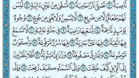 حصريا سورة الغاشية (كاملة) مكتوبة بصوت القارئ اسلام صبحي