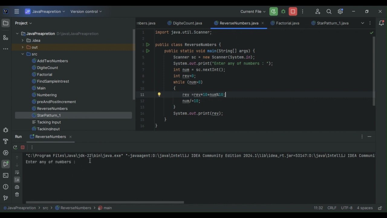 Mastering Reverse Number Algorithms in Java  #JavaProgramming