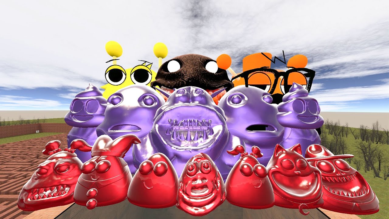 🏨SPARTAN KICKING POU BOU FAMILY FROM BOU'S REVENGE Of POU and SCARY PINK POU in BIG MAZE Gmod