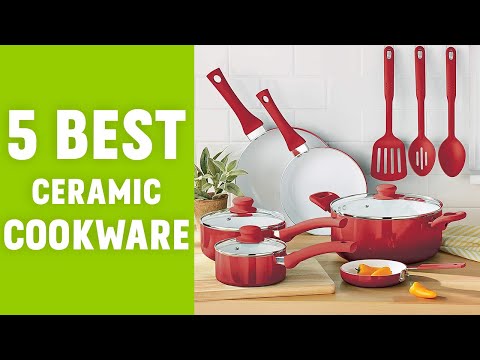 MainStays Non-Stick Ceramic Cookware Set 12 Piece - Red