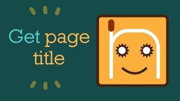 Get Page Title | #nRoBo #testautomationframework