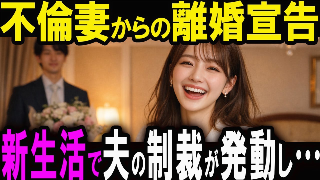 【修羅場】不倫妻『離婚する』→夫『じゃあ離婚するか』の一言。3ヶ月後、夫の仕掛けた罠が妻を襲う…【スカッと】