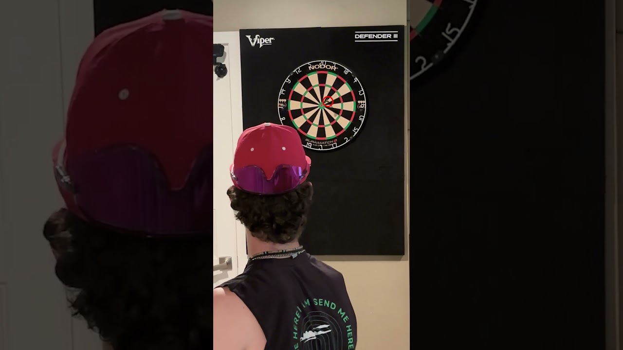 UNREAL bullseye shot!!!! #shorts #tricks  #challenge