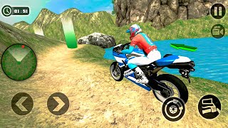 Driving Motorcycle on Offroad Mountain Roads! Bike game Android gameplay screenshot 5