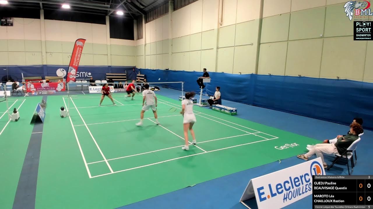 Interclub N2 - J07 - Court 2 - Badminton Maisons-Laffitte vs Orléans