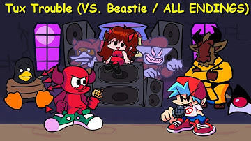 ALL ENDINGS | Tux Trouble (VS. Beastie) Full Week - Friday Night Funkin