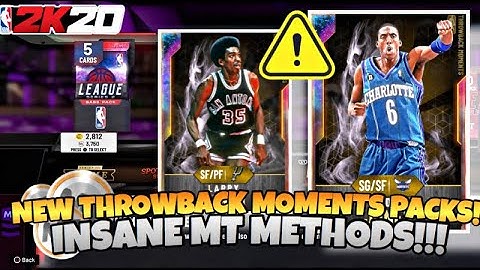 NBA2k20 - INSANE THROWBACK PACKS?! BEST METHODS TO MAKE MT! | AedanSplash