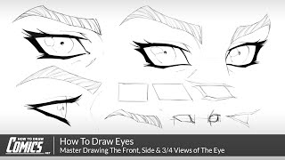 How To Draw Eyes - Master Drawing The Front, Side & 3/4 Views of The Eye