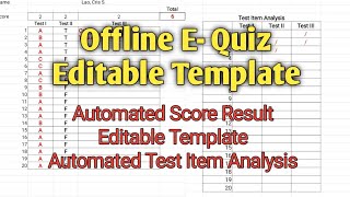 Create your own offline Electronic quiz with automated score and test item analysis screenshot 2