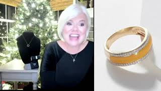 Affinity Diamonds Enamel Band Ring, 0.10cttw, Sterling Silver on QVC