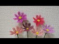 №018【コスモス】(秋桜)　創作水引・季節の花　花言葉は「調和」風にそよぐ姿が美しい