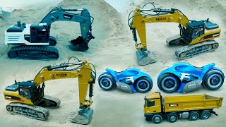 Xe Cẩu Khổng Lồ , Xe Cần Cẩu Máy Xúc Điều Khiển Từ Xa , Xe Tải chở Đất , Ô Tô Đồ Chơi Múc Cát