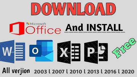 How to download & install Ms office 2007,10,13,16,19 for free l word l excel l PowerPoint